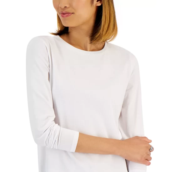 Coupon β¨ Style & Co Petite Classic Solid Long Sleeve T-Shirt, Created For Macy's New Pale Sage π 4 Coupon β¨ Style & Co Petite Classic Solid Long Sleeve T-Shirt, Created For Macy's New Pale Sage π - Image 2
