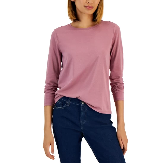 Coupon β¨ Style & Co Petite Classic Solid Long Sleeve T-Shirt, Created For Macy's New Pale Sage π 8 Coupon β¨ Style & Co Petite Classic Solid Long Sleeve T-Shirt, Created For Macy's New Pale Sage π - Image 6