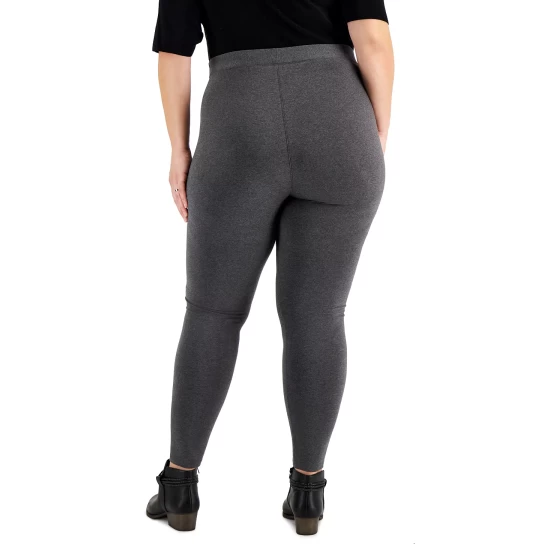 Promo π Style & Co Plus Size Basic Leggings, Created For Macy's Charcoal Heather β€οΈ 7 Promo π Style & Co Plus Size Basic Leggings, Created For Macy's Charcoal Heather β€οΈ - Image 5