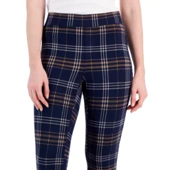 Promo 🎉 Style & Co Petite Classic Glen Plaid Ponte Pants, Created For Macy's Industrial Blue 😉 -Style & Co Sales unnamed file 1384