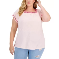 Buy 🎁 Style & Co 👩 Women's Cotton Striped Scoop-Neck Tank, Created For Macy's Cream Stripe 🧨