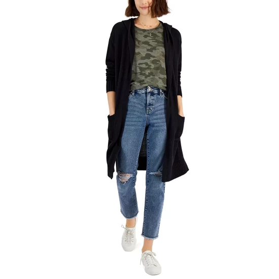 Cheap β¨ Style & Co π© Women's Hooded Cardigan, Created For Macy's Ember Grey Hthr π 6 Cheap β¨ Style & Co π© Women's Hooded Cardigan, Created For Macy's Ember Grey Hthr π - Image 4