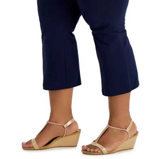 Budget β Style & Co Plus Size Pull-On Cropped Flare Leggings, Created For Macy's Industrial Blue π₯° 7 Budget β Style & Co Plus Size Pull-On Cropped Flare Leggings, Created For Macy's Industrial Blue π₯° - Image 5