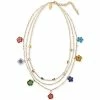 Best Pirce ❤️ Style & Co Gold-Tone Multicolor Flower Shaky Charm Layered Statement Necklace, 17 + 3 Extender Multi Tone 😍 -Style & Co Sales unnamed file 1571