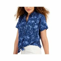 Wholesale 🎁 Style & Co 👩 Women's Dot-Print Tie-Front 👕 Shirt, Created For Macy's Dots Blue 🎉 -Style & Co Sales unnamed file 1575