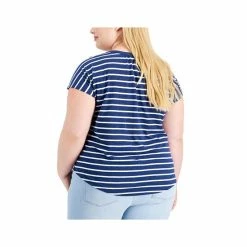 Flash Sale 🔔 Style & Co Plus Size Split Neck Top, Created For Macy's Pencil White 🎉 -Style & Co Sales unnamed file 1624