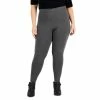 Promo 👏 Style & Co Plus Size Basic Leggings, Created For Macy's Charcoal Heather ❤️