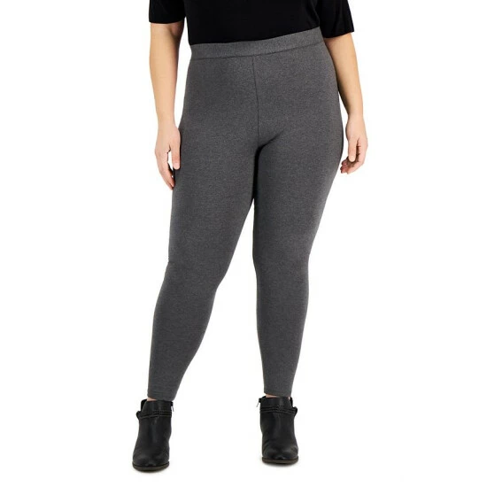 Promo π Style & Co Plus Size Basic Leggings, Created For Macy's Charcoal Heather β€οΈ 3 Promo π Style & Co Plus Size Basic Leggings, Created For Macy's Charcoal Heather β€οΈ
