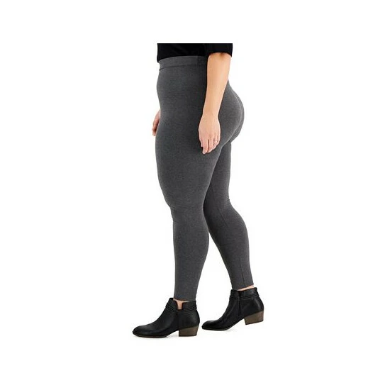 Promo π Style & Co Plus Size Basic Leggings, Created For Macy's Charcoal Heather β€οΈ 5 Promo π Style & Co Plus Size Basic Leggings, Created For Macy's Charcoal Heather β€οΈ - Image 3