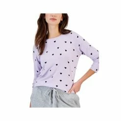Buy ⌛ Style & Co Petite Heart-Print Crewneck Sweater, Created For Macy's Dreamy Lavender 💯 -Style & Co Sales unnamed file 1679