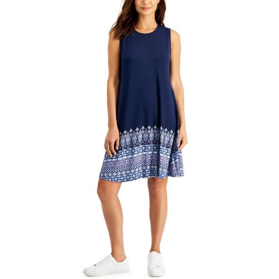 Buy β Style & Co Petite Printed-Hem Flip Flop π Dress, Created For Macy's Morocco Blue π€© 3 Buy β Style & Co Petite Printed-Hem Flip Flop π Dress, Created For Macy's Morocco Blue π€©