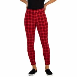 Coupon 😀 Style & Co Petite Plaid Ponté-Knit Pull-On Pants, Created For Macy's Fire ⌛