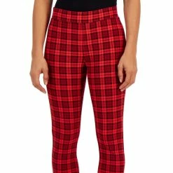 Coupon 😀 Style & Co Petite Plaid Ponté-Knit Pull-On Pants, Created For Macy's Fire ⌛ -Style & Co Sales unnamed file 1721