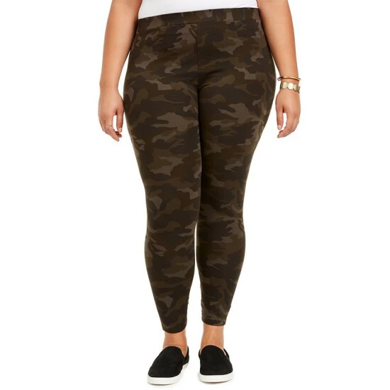 Budget 𧨠Style & Co Plus Size Basic Printed Leggings, Created For Macy's Camo Green 𧨠3 Budget 𧨠Style & Co Plus Size Basic Printed Leggings, Created For Macy's Camo Green π§¨