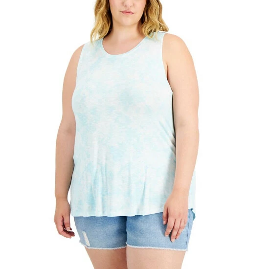 Best Sale ❤️ Style & Co Plus Size Swing Tank Top, Created For Macy's Lava Mist Teal ❤️ 3 Best Sale ❤️ Style & Co Plus Size Swing Tank Top, Created For Macy's Lava Mist Teal ❤️
