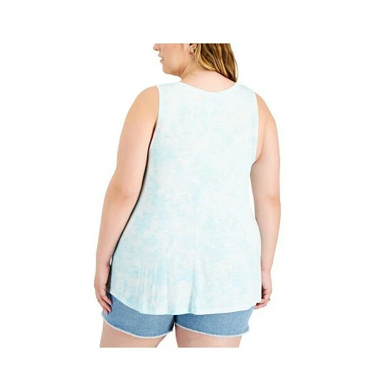 Best Sale ❤️ Style & Co Plus Size Swing Tank Top, Created For Macy's Lava Mist Teal ❤️ 4 Best Sale ❤️ Style & Co Plus Size Swing Tank Top, Created For Macy's Lava Mist Teal ❤️ - Image 2