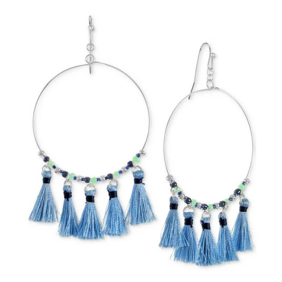 New π Style & Co Beaded Multi-Tassel Drop Hoop Earrings, Created For Macy's β€οΈ 3 New π Style & Co Beaded Multi-Tassel Drop Hoop Earrings, Created For Macy's β€οΈ