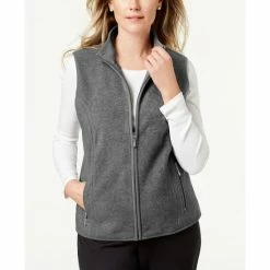 Flash Sale 🧨 Karen Scott Zeroproof Fleece Vest, Created For Macy's Meridian Teal ✔️