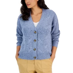 Promo 👍 Style & Co 👩 Women's Cotton Plaid Button-Front 👕 Shirt, Created For Macy's Industrial Blue Combo 🤩