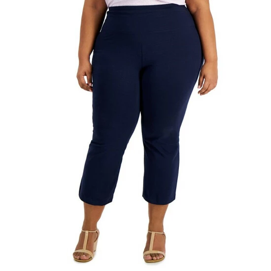 Budget β Style & Co Plus Size Pull-On Cropped Flare Leggings, Created For Macy's Industrial Blue π₯° 3 Budget β Style & Co Plus Size Pull-On Cropped Flare Leggings, Created For Macy's Industrial Blue π₯°