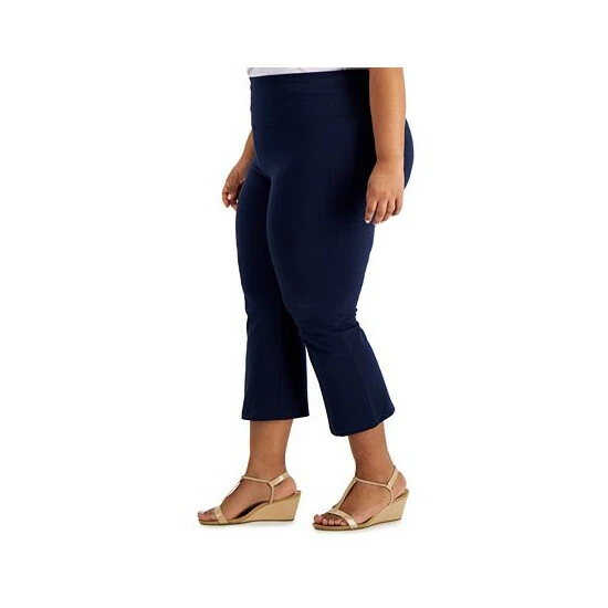 Budget β Style & Co Plus Size Pull-On Cropped Flare Leggings, Created For Macy's Industrial Blue π₯° 5 Budget β Style & Co Plus Size Pull-On Cropped Flare Leggings, Created For Macy's Industrial Blue π₯° - Image 3