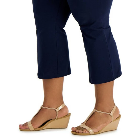 Budget β Style & Co Plus Size Pull-On Cropped Flare Leggings, Created For Macy's Industrial Blue π₯° 6 Budget β Style & Co Plus Size Pull-On Cropped Flare Leggings, Created For Macy's Industrial Blue π₯° - Image 4