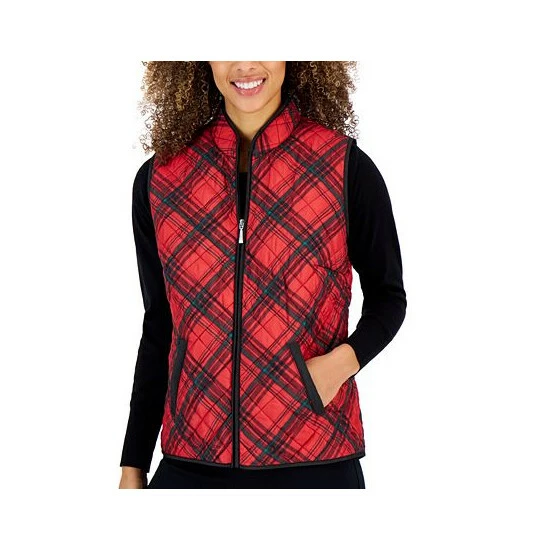 Outlet π₯° Karen Scott π© Women's Plaid Sleeveless Puffer Vest, Created For Macy's Winter White π 5 Outlet π₯° Karen Scott π© Women's Plaid Sleeveless Puffer Vest, Created For Macy's Winter White π - Image 3