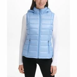 Buy 💯 Charter Club 👩 Women's Packable Hooded Down Puffer Vest, Created For Macy's Marine 🤩