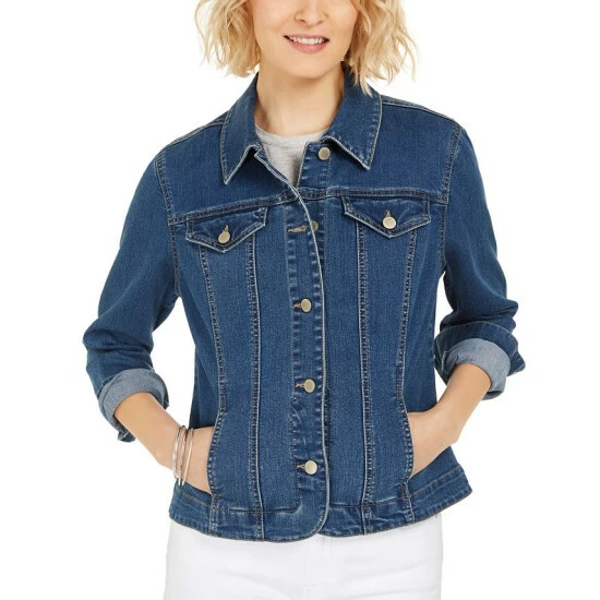 Best Pirce π Charter Club π© Women's Denim Jacket, Created For Macy's Heirloom Violet π€© 3 Best Pirce π Charter Club π© Women's Denim Jacket, Created For Macy's Heirloom Violet π€©