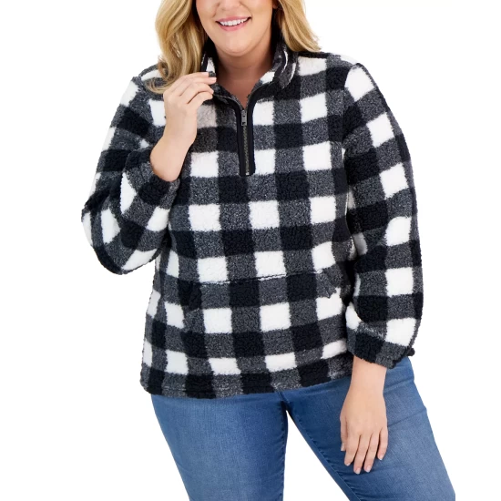 Best deal β¨ Style & Co π© Women's Quarter Zip Sherpa Pullover, Created For Macy's Gray Animal π₯° 8 Best deal β¨ Style & Co π© Women's Quarter Zip Sherpa Pullover, Created For Macy's Gray Animal π₯° - Image 6