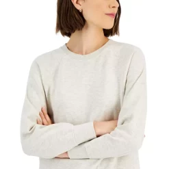 Promo 🧨 Style & Co 👩 Women's Fleece Sweatshirt, Created For Macy's Aventurine 😍 -Style & Co Sales unnamed file 189
