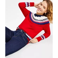 Hot Sale 🔥 Charter Club 👩 Women's Lexington Tummy Control Straight-Leg 👖 Jeans, Created For Macy's Ravishing Red ❤️ -Style & Co Sales unnamed file 359