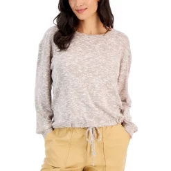 Best Pirce ✔️ Style & Co 👩 Women's Foiled Graphic-Print Holiday Sweatshirt, Created For Macy's Cheers 🎁