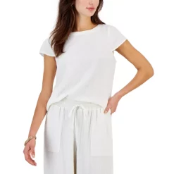 Flash Sale 👏 Style & Co 👩 Women's Embroidered Split-Neckline Top, Created For Macy's Denim Blue 💯 -Style & Co Sales unnamed file 413