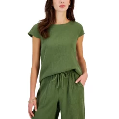 Coupon π€© Style & Co π© Women's Perfect Star-Print π Shirt, Created For Macy's Winter White Combo π