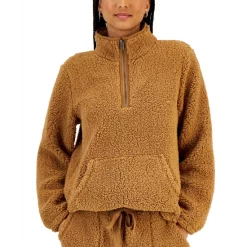 Best Sale βοΈ Style & Co π© Women's Ribbed Button Tunic Sweater Created For Macy's Warm Toffee π―