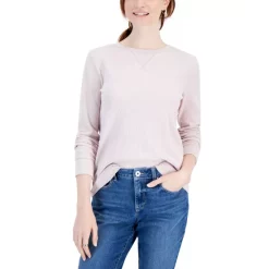 Budget ✔️ Style & Co Petite Waffle Pullover Top, Created For Macy's Scarlet Crush ✔️ -Style & Co Sales unnamed file 564