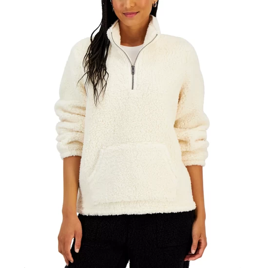 Promo β Style & Co π© Women's Sherpa Quarter-Zip Pullover, Created For Macy's Deep Black π₯ 8 Promo β Style & Co π© Women's Sherpa Quarter-Zip Pullover, Created For Macy's Deep Black π₯ - Image 6