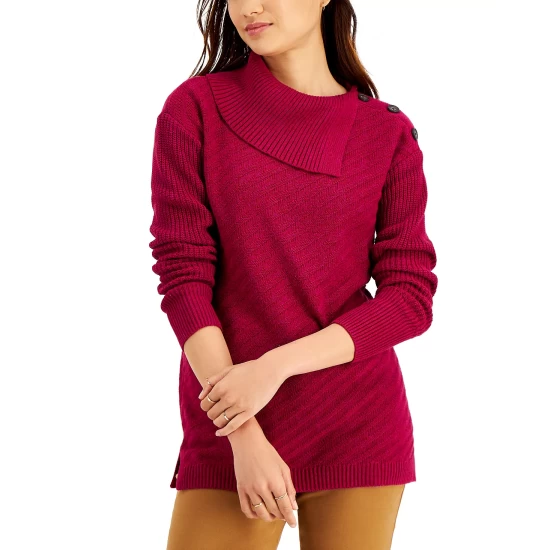 Best Sale βοΈ Style & Co π© Women's Ribbed Button Tunic Sweater Created For Macy's Warm Toffee π― 6 Best Sale βοΈ Style & Co π© Women's Ribbed Button Tunic Sweater Created For Macy's Warm Toffee π― - Image 4