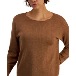 New ⭐ INC International Concepts 👩 Women's Step-Hem Long Sleeve Boatneck Sweater, Created For Macy's Sapphire 🧨 -Style & Co Sales unnamed file 662