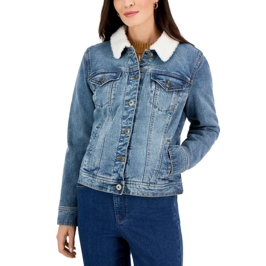 Wholesale π― Style & Co π© Women's Sherpa-Collar Jean Jacket, Created For Macy's Nolita β 7 Wholesale π― Style & Co π© Women's Sherpa-Collar Jean Jacket, Created For Macy's Nolita β - Image 5