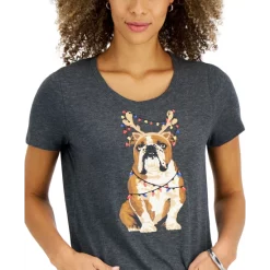 Flash Sale 👍 Style & Co Petite Split-Neck Embroidered Top, Created For Macy's Vine Green 😀