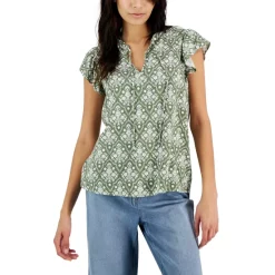 Top 10 👍 Style & Co 👩 Women's Pocket T-Shirt, Created For Macy's Aventurine 😉 -Style & Co Sales unnamed file 730