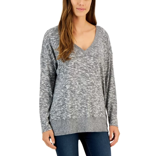 Coupon π Style & Co π© Women's V-Neck Snit Top, Created For Macy's Dark Lead Heather π 8 Coupon π Style & Co π© Women's V-Neck Snit Top, Created For Macy's Dark Lead Heather π - Image 6