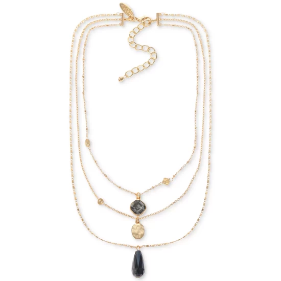 Cheapest βοΈ Style & Co Gold-Tone π¨ Hammered Disc, Color Stone & Briolette Bead Layered Pendant Necklace, 16 + 3 Extender, Created For Macy's β€οΈ 4 Cheapest βοΈ Style & Co Gold-Tone π¨ Hammered Disc, Color Stone & Briolette Bead Layered Pendant Necklace, 16 + 3 Extender, Created For Macy's β€οΈ - Image 2