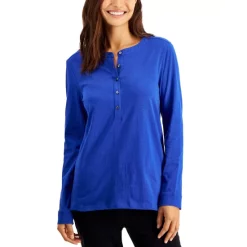 Buy 😀 Style & Co 👩 Women's Perfect Cotton Chambray 👚 Shirt, Created For Macy's 🎁