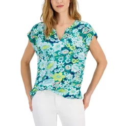 Wholesale ⌛ Style & Co Split-Neck Top, Created For Macy's Bold Emerald ✨ -Style & Co Sales unnamed file 829