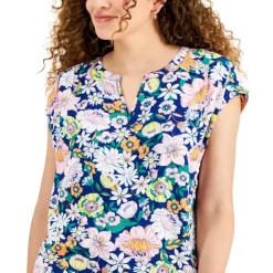 Wholesale ⌛ Style & Co Split-Neck Top, Created For Macy's Bold Emerald ✨ -Style & Co Sales unnamed file 830