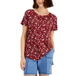 Flash Sale 👍 Style & Co 👩 Women's Striped Sweater, Created For Macy's Fire Pink 💯