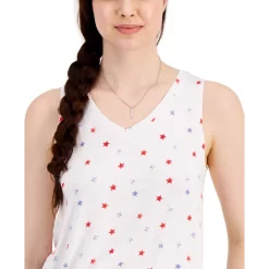 Best Sale ✔️ Style & Co 👩 Women's Star-Print Tank Top, Created For Macy's Americana 🎁 -Style & Co Sales unnamed file 873